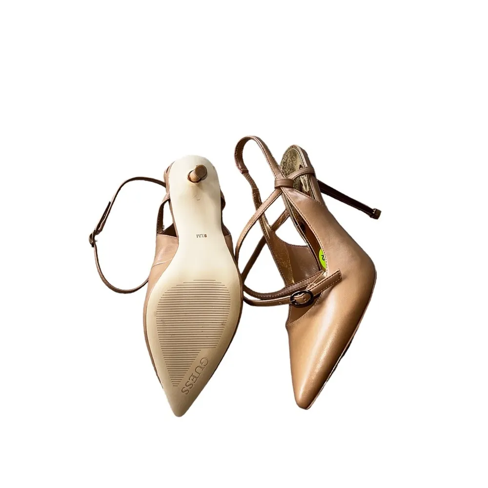 NEW GUESS Women's Staton Dress Pumps TAN, FAUX LEATHER - Image 9