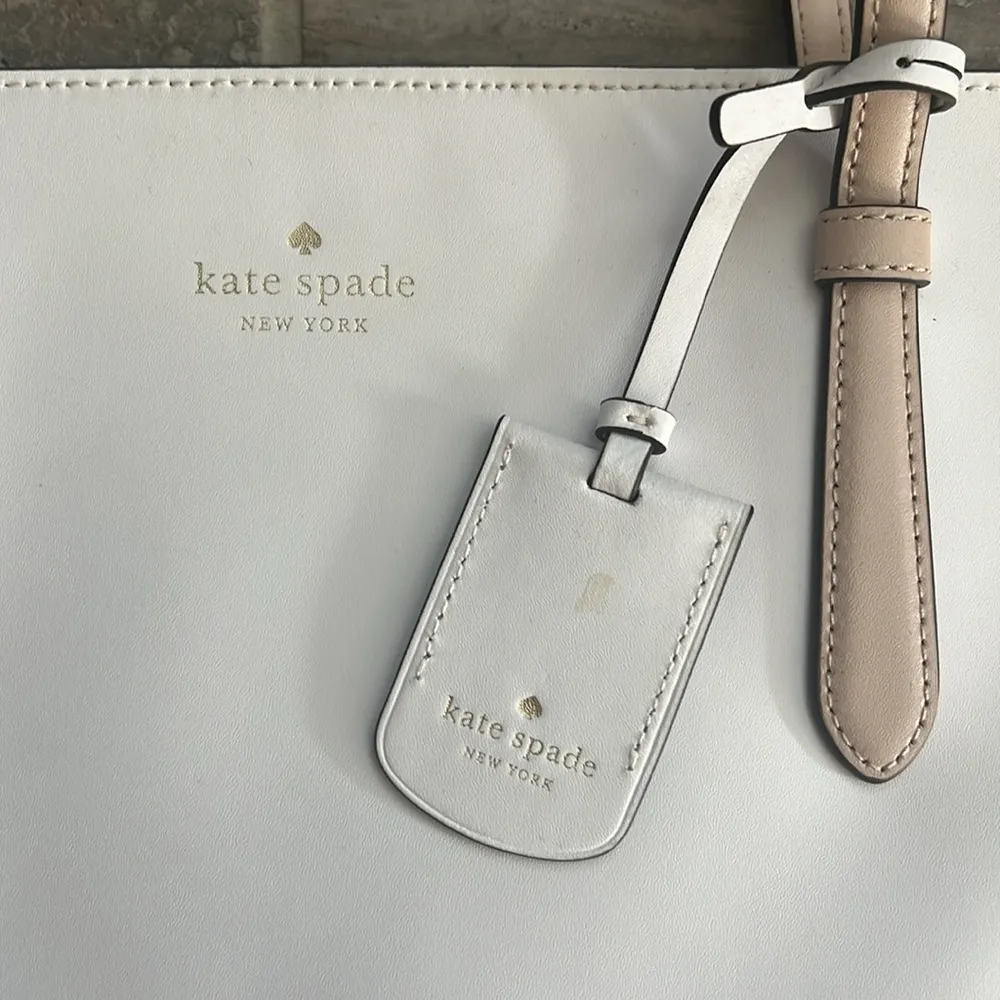 Kate Spade New York Schuyler Medium Tote in White/Beige EXCELLENT! Retail $329 - Image 6
