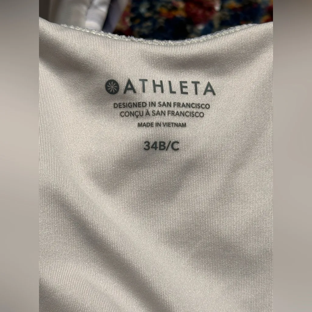 NEW Athleta Maldives Grey Abstract Tankini Set Eco Swimwear Bra Women’s 34B/C - Image 8