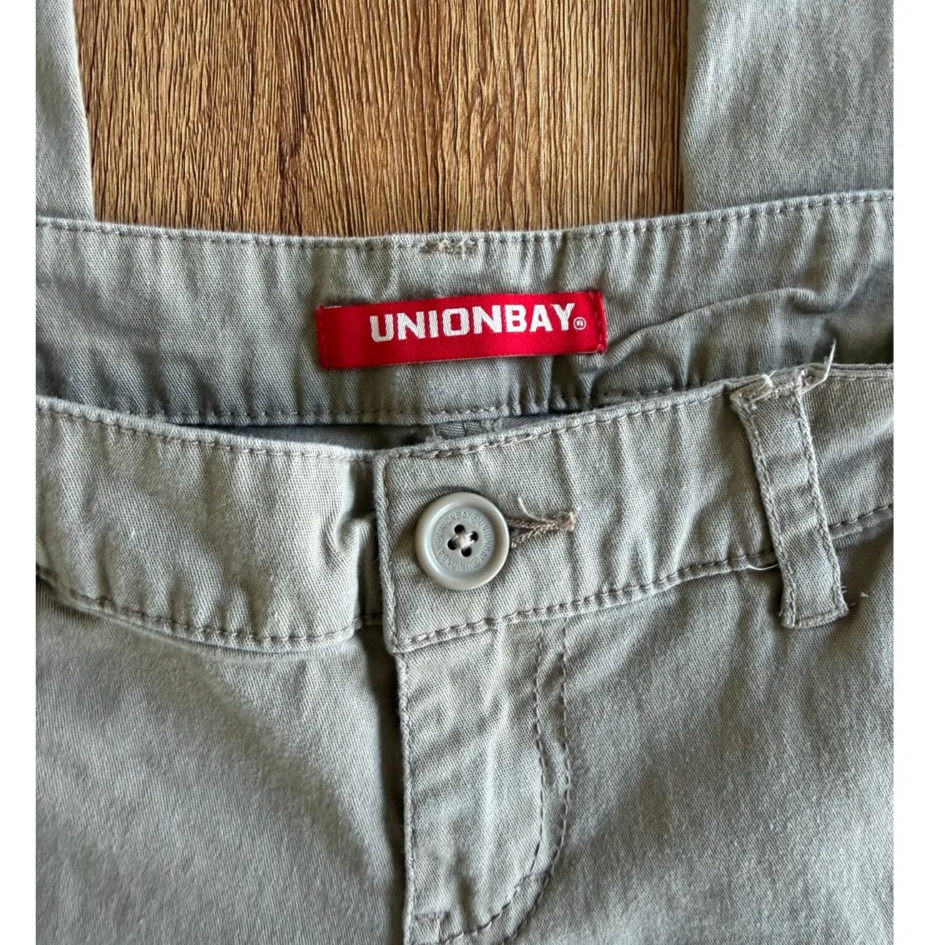 Unionbay Vtg Khaki Low Rise Flare Chinos Size 5 - Image 2
