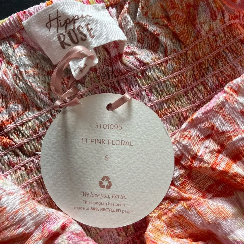 HIPPIE ROSE Tuti Fruiti Ruched Floral Tank Top Women’s Sz Small NWT - Image 5