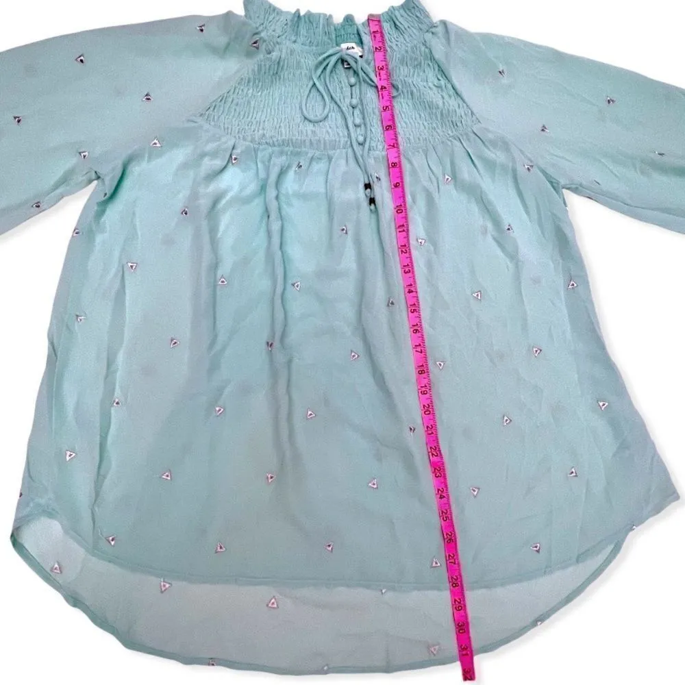 Hayden Los Angeles Sheer Turquoise Blouse - Image 12