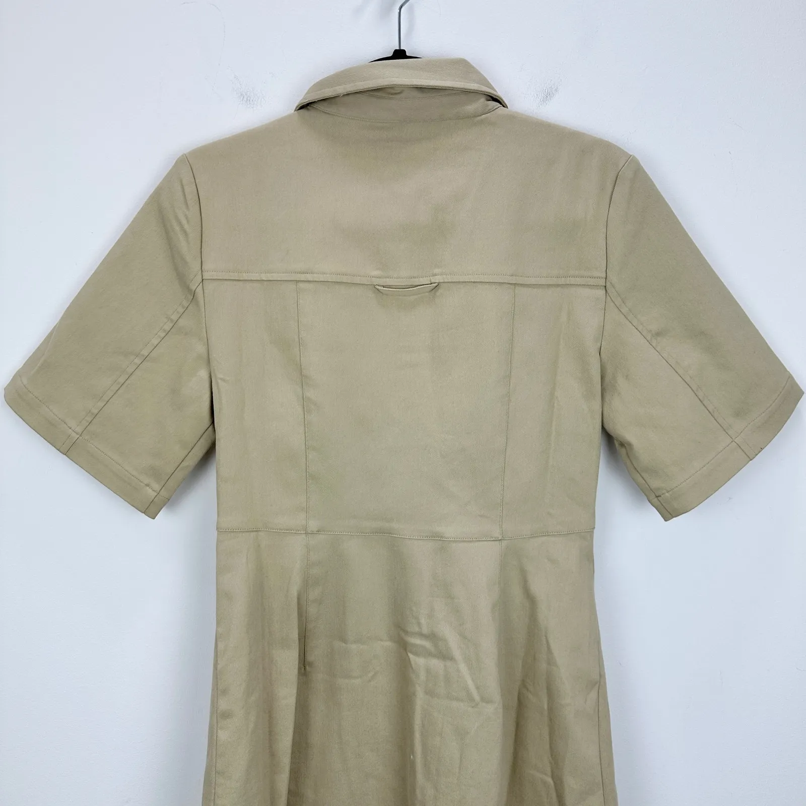J.Crew Mini Shirtdress Tailored Twill Coastal Khaki Minimalist Classic US 8 NWT - Image 13