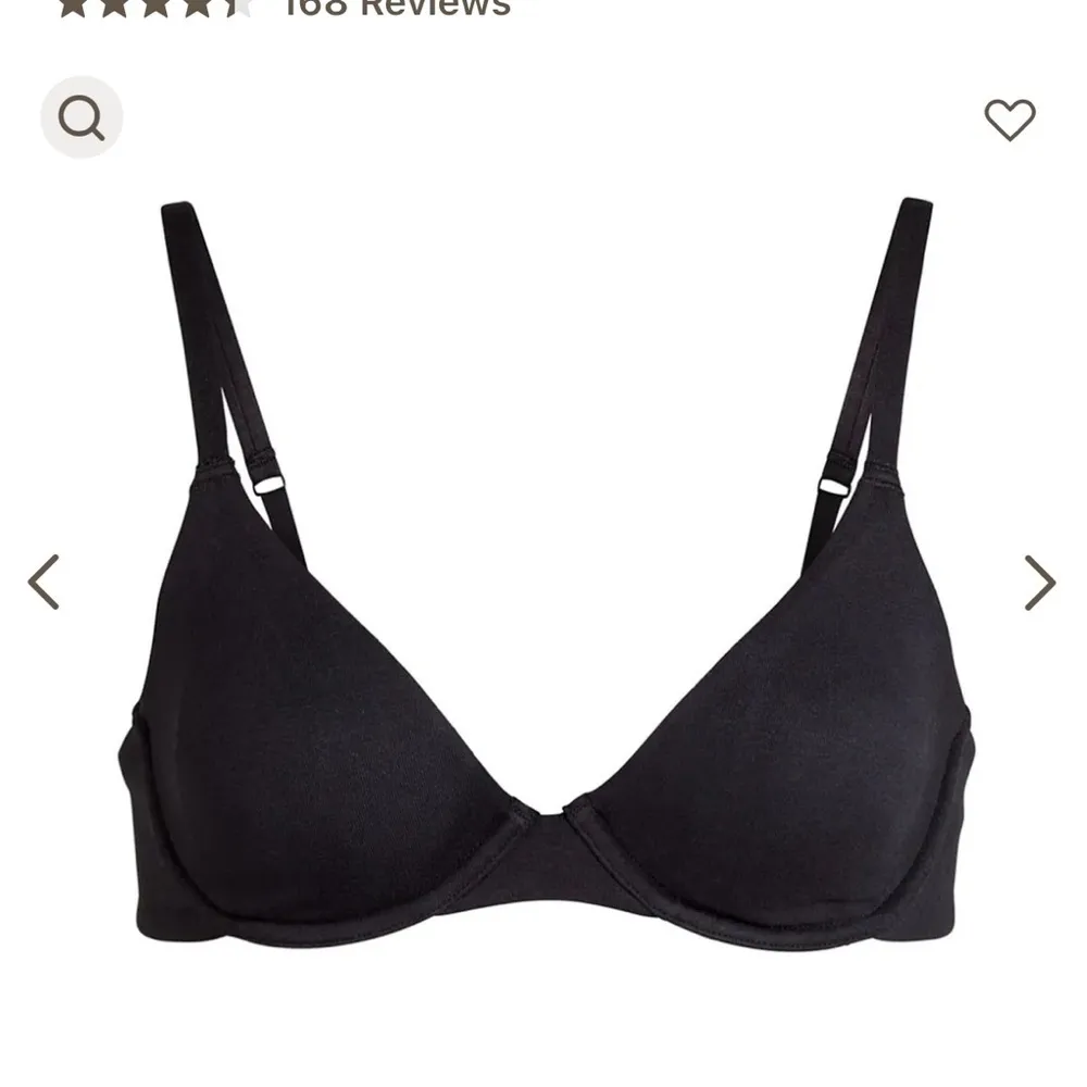 SKIMS  Cotton Jersey‎ Mesh Lining Underwire Bra Soot Size 36DD - Image 3