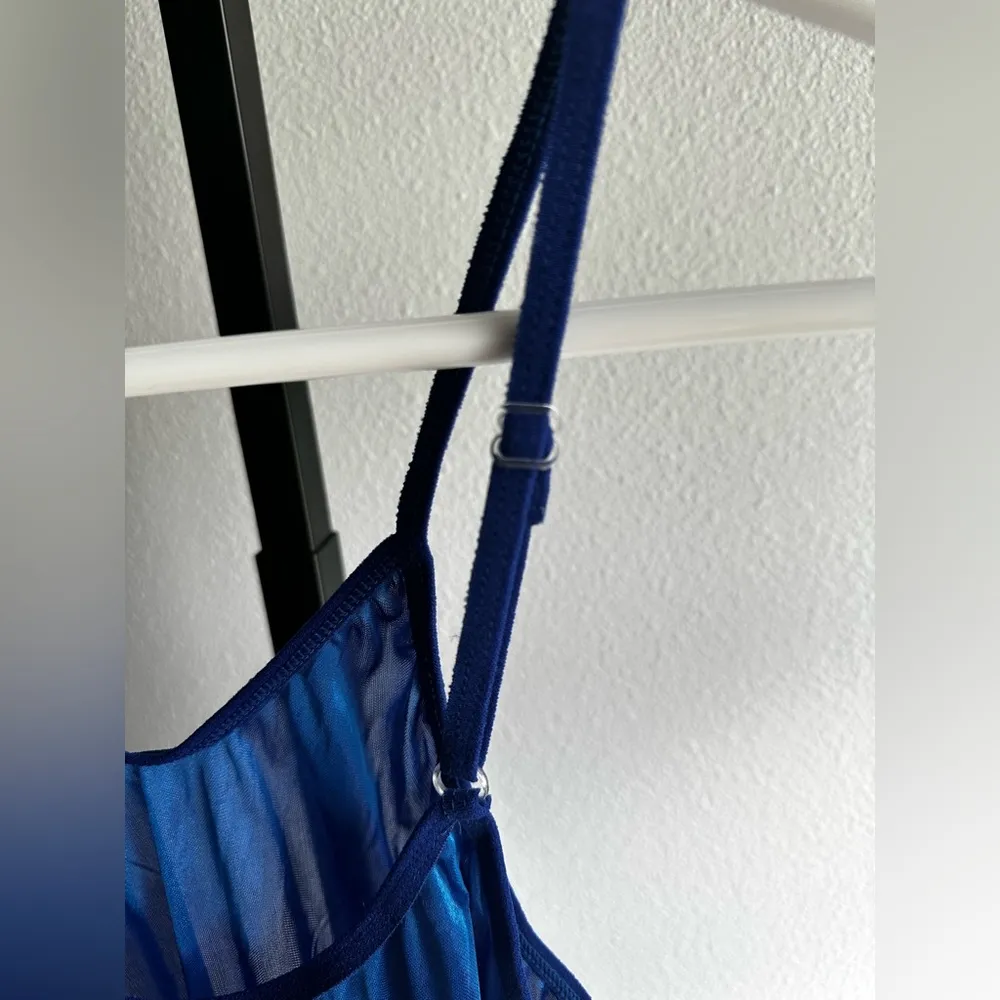 Blue see through shirt size small - Image 4