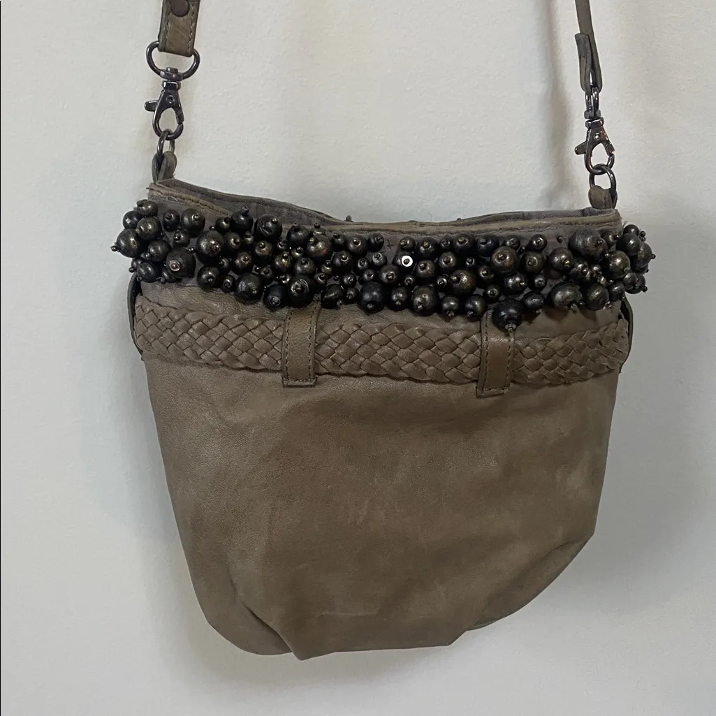 Anthropologie Jasper & Jeera Beaded Crossbody Purse Tassels Braided Boho Festiv - Image 2