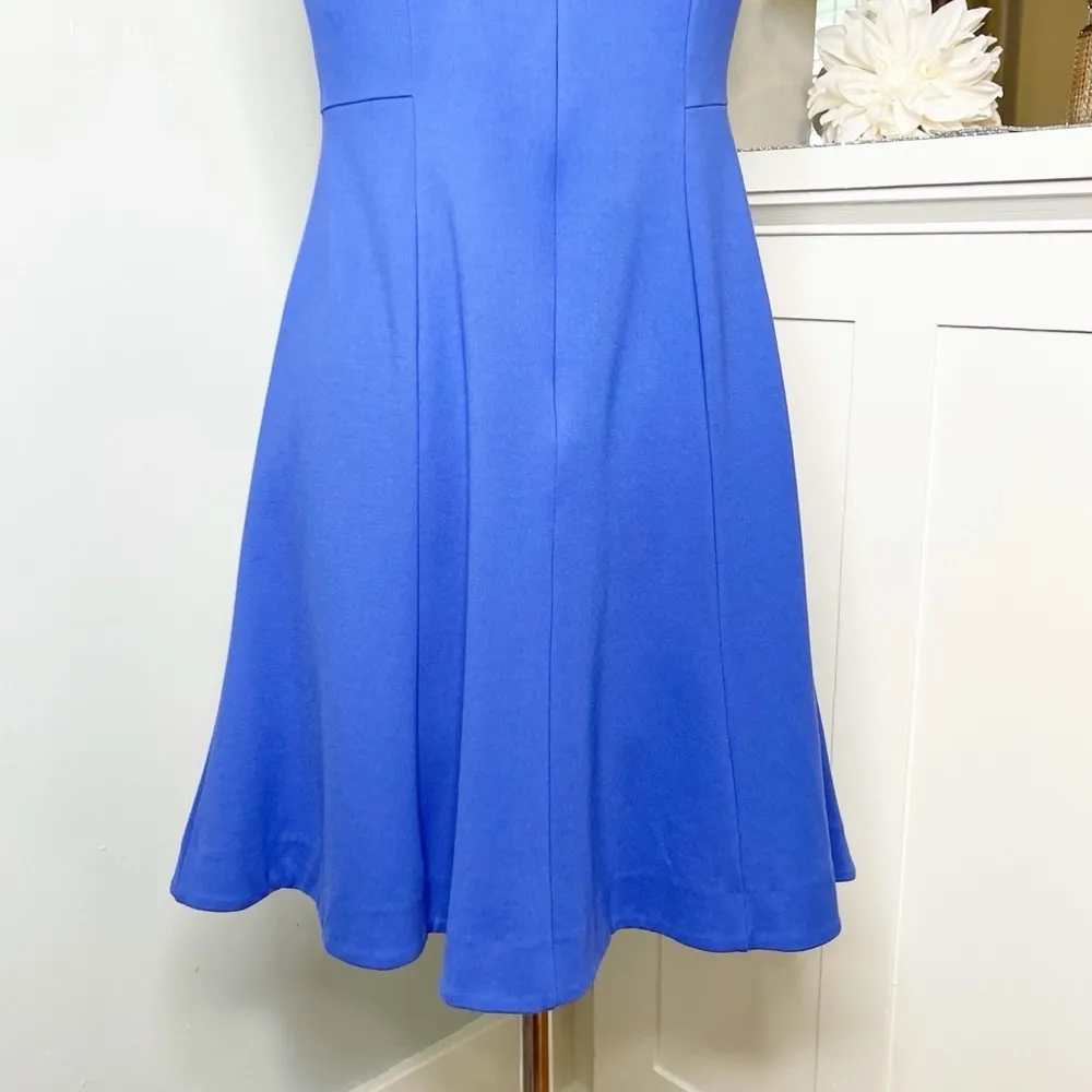 Talbots Blue Fit & Flare Party Dress Sleeveless XS 2 - Image 8