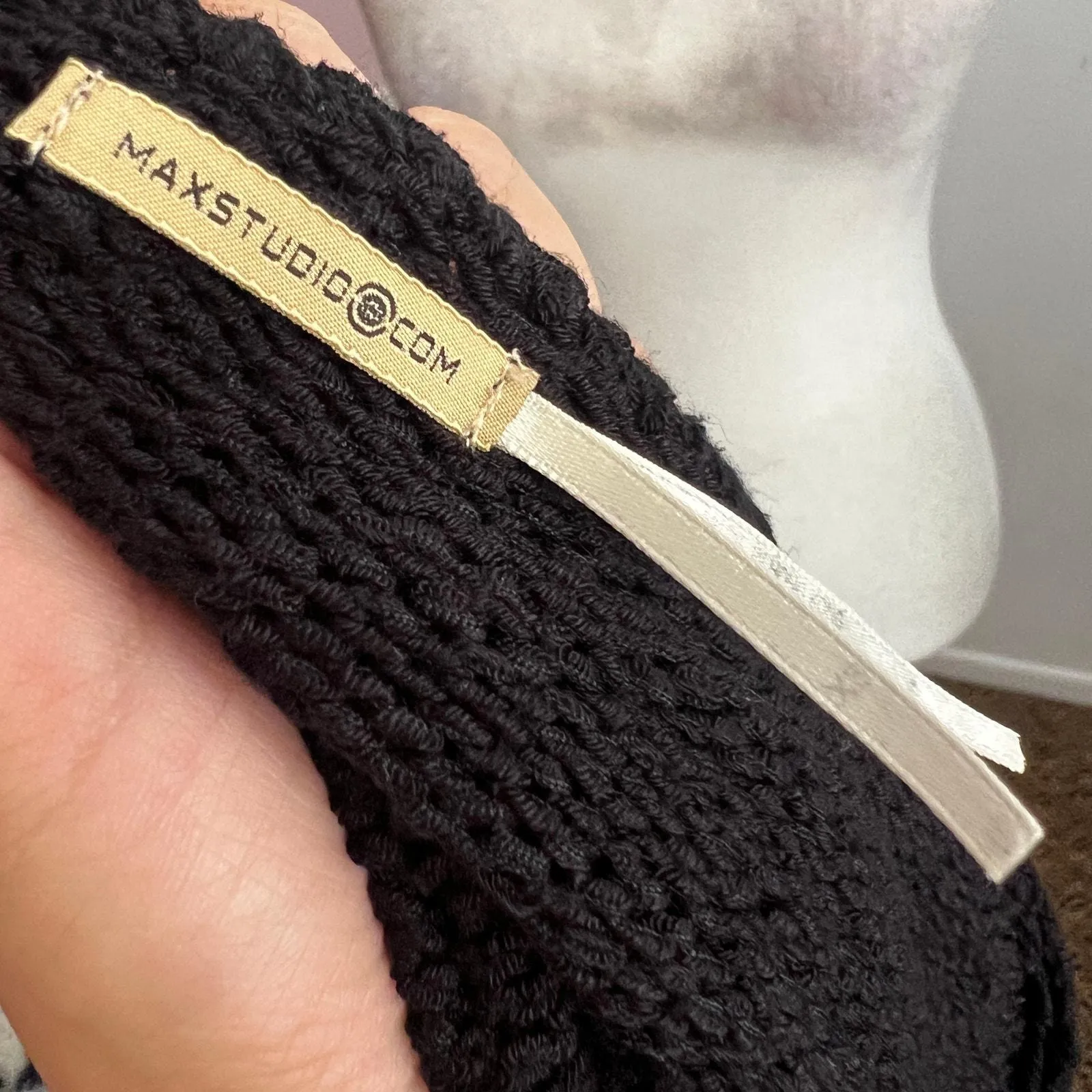 Vintage Black Cardigan Witchy Academia Indie Sleaze Gothic XS - Image 3