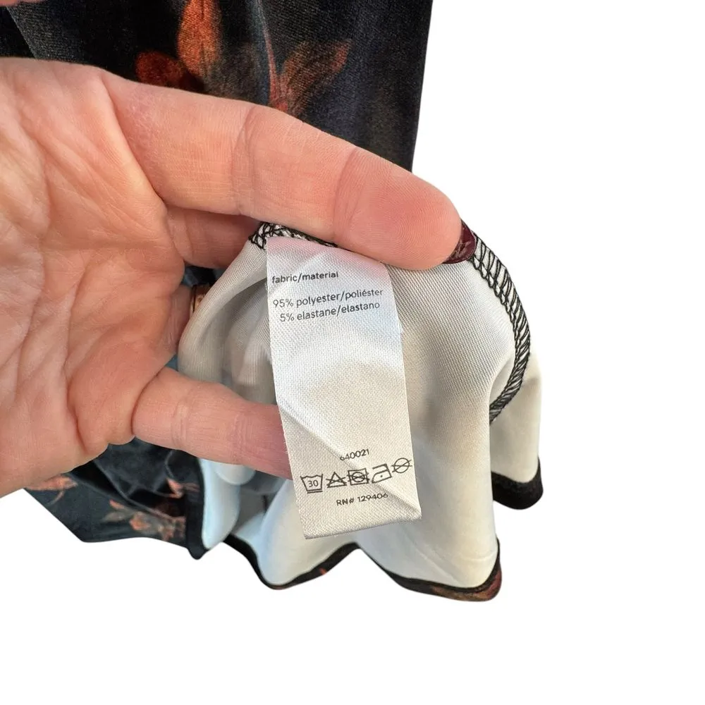 Venus Black Floral Halter Dress Mini Dress‎ Medium Whimsygoth Witchy Bella Swan - Image 4