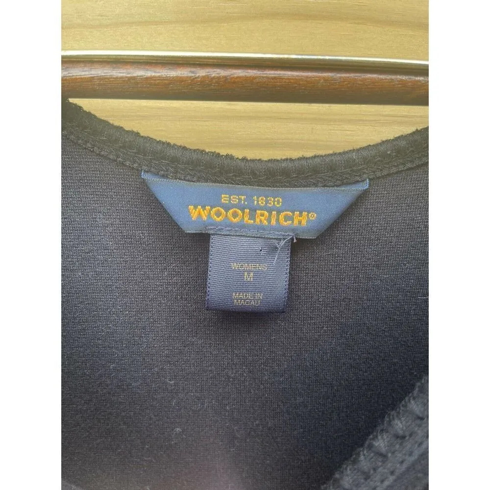 Woolrich Black Sleeveless Jumper Dress Womens Long Modest Size Medium Embroidery - Image 4