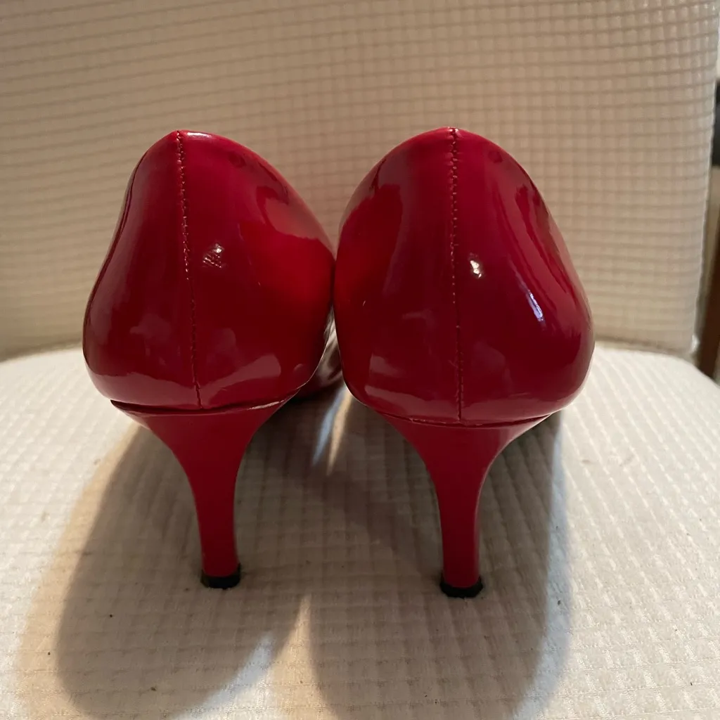Predictions Glossy Red Women's Heels - Image 3