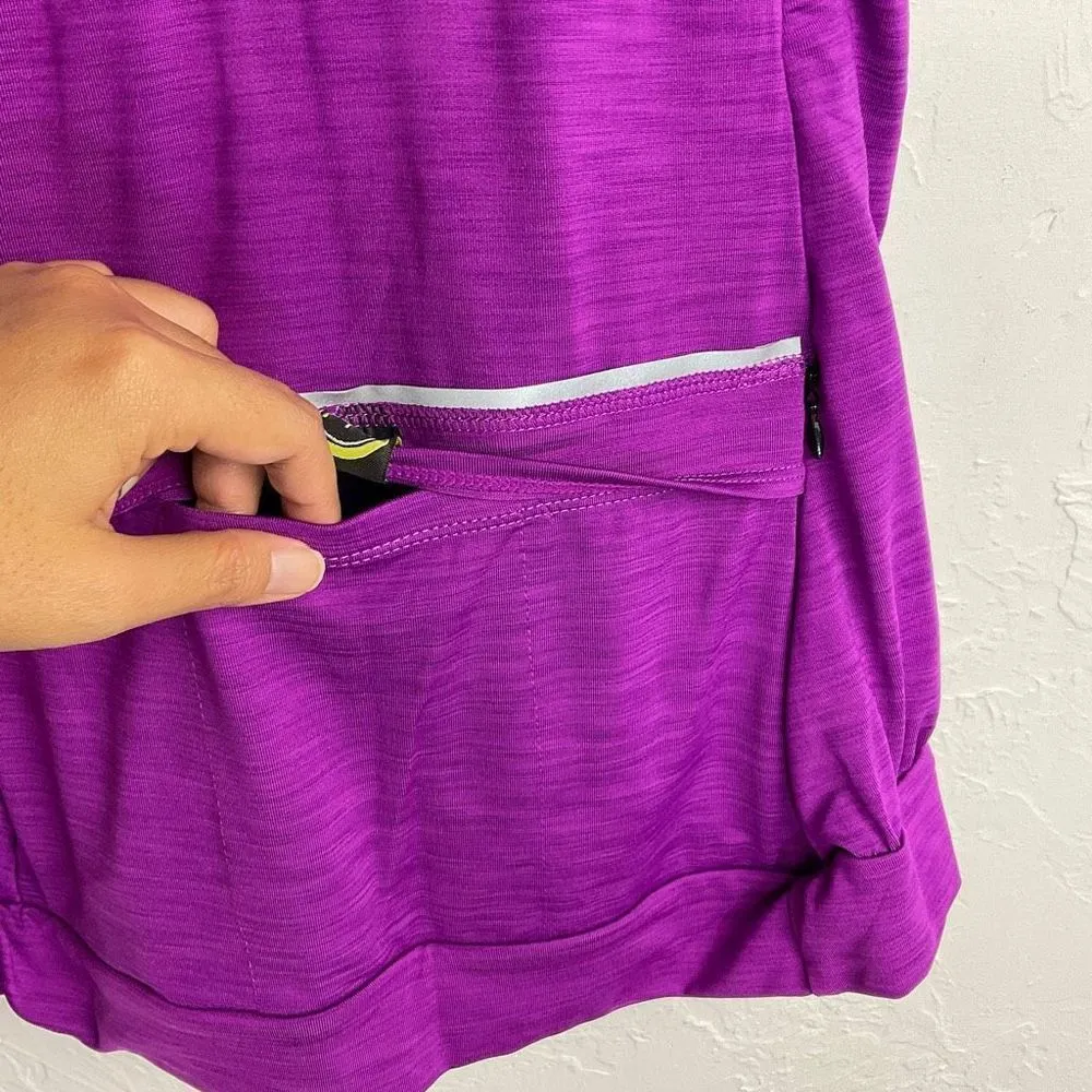 Moxie Cycling Iris Purple Layered Tank Top Small NWT - Image 3