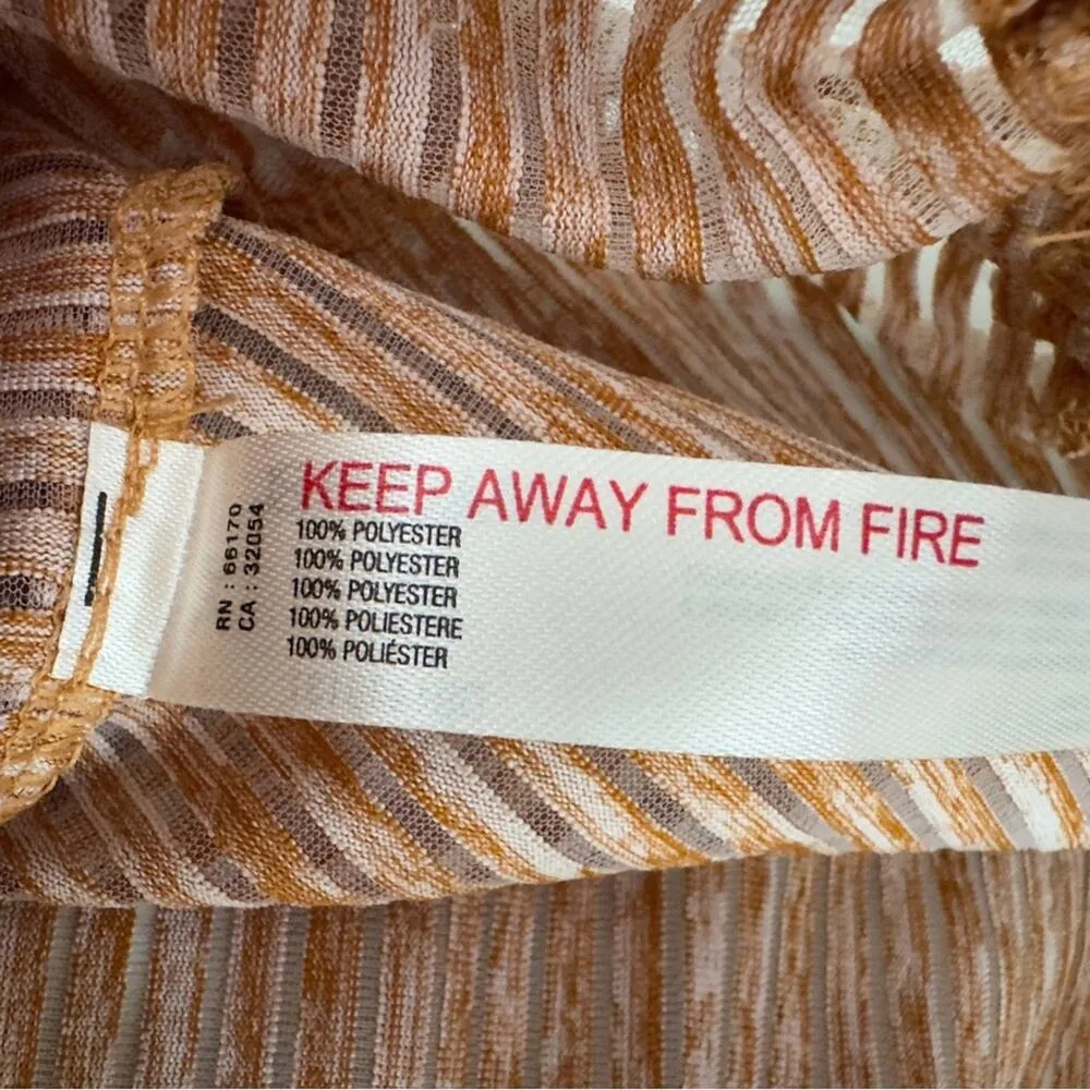 Free People FP Movement Open Back Short Sleeve Top Cinch Tie Side Waist Striped - Image 10