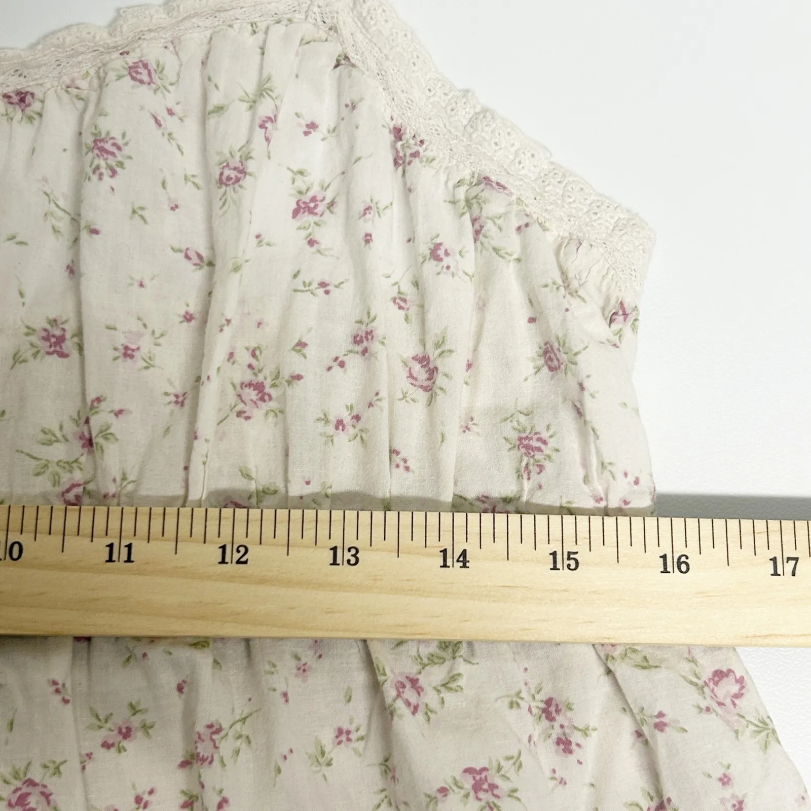 Rachel Ashwell Womens Shabby Chic Ditsy Floral Cottagecore Eyelet Lace Dress L - Image 13