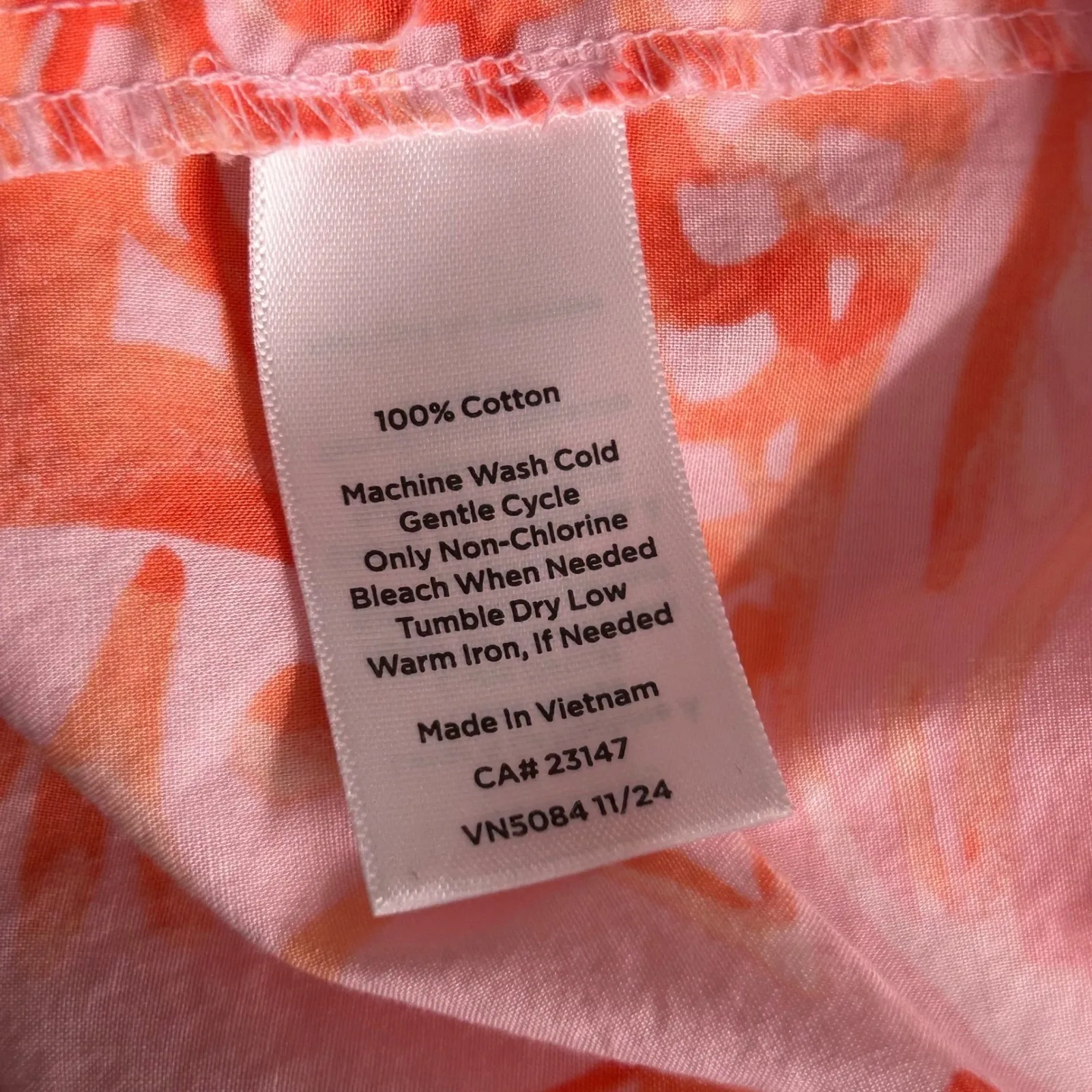 Talbots Crop Floral Top Pink Peach 1X - Image 7