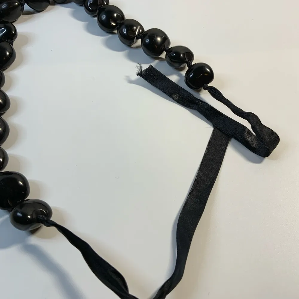 Kukui nut lei necklace Hawaiian Black~32” Luau Celebration Graduation Wedding Black - Image 4