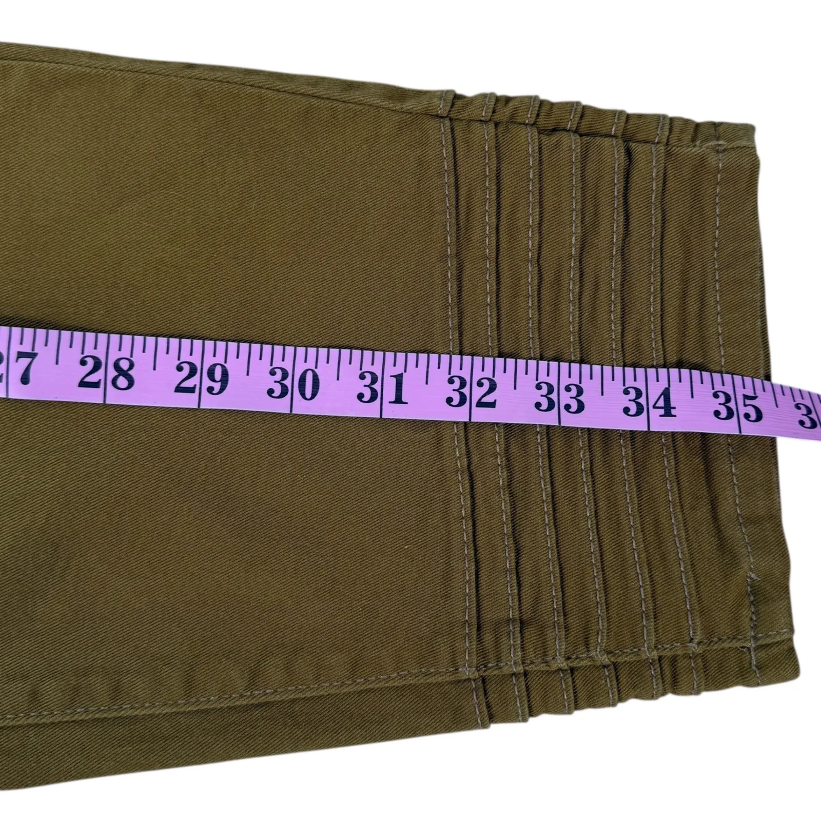 Logo by Lori Goldstein Skinny Pants Mustard Yellow Size 14 Pleated Ankle Cropped - Image 6