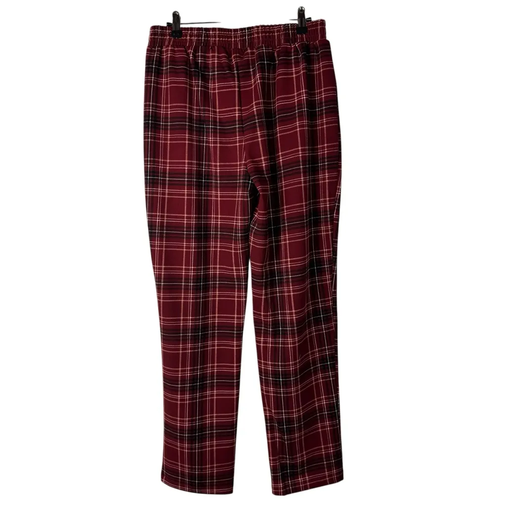 Boutique Messini Red Plaid Straight Leg Pants M Size M - Image 2