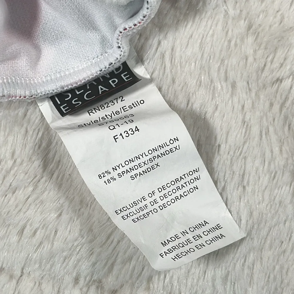 Island Escape Swim Island Escape Hawaiian Bloom Underwire Tankini Top size 6 NEW Pink - Image 10