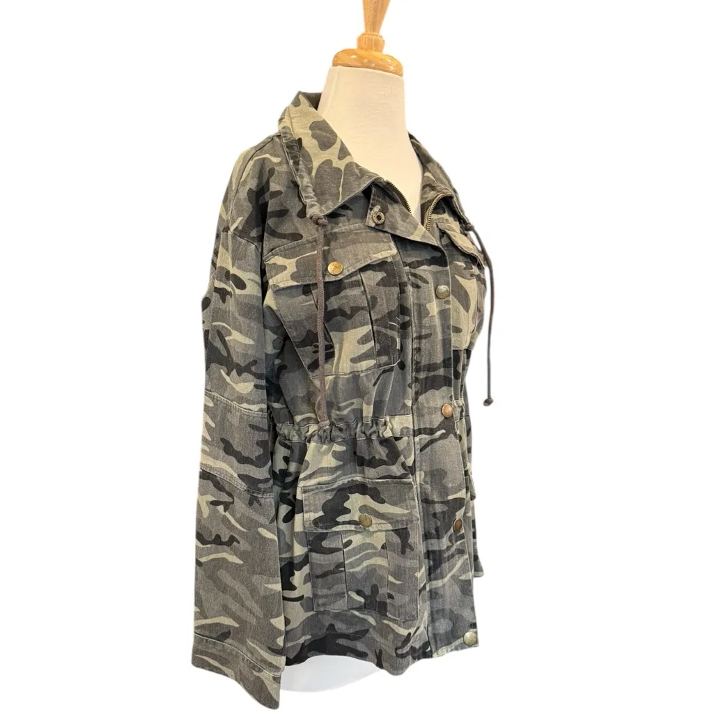 Fate Camouflage Utility Anorak Jacket Camo Military Grunge Anorak Size Small Green - Image 2