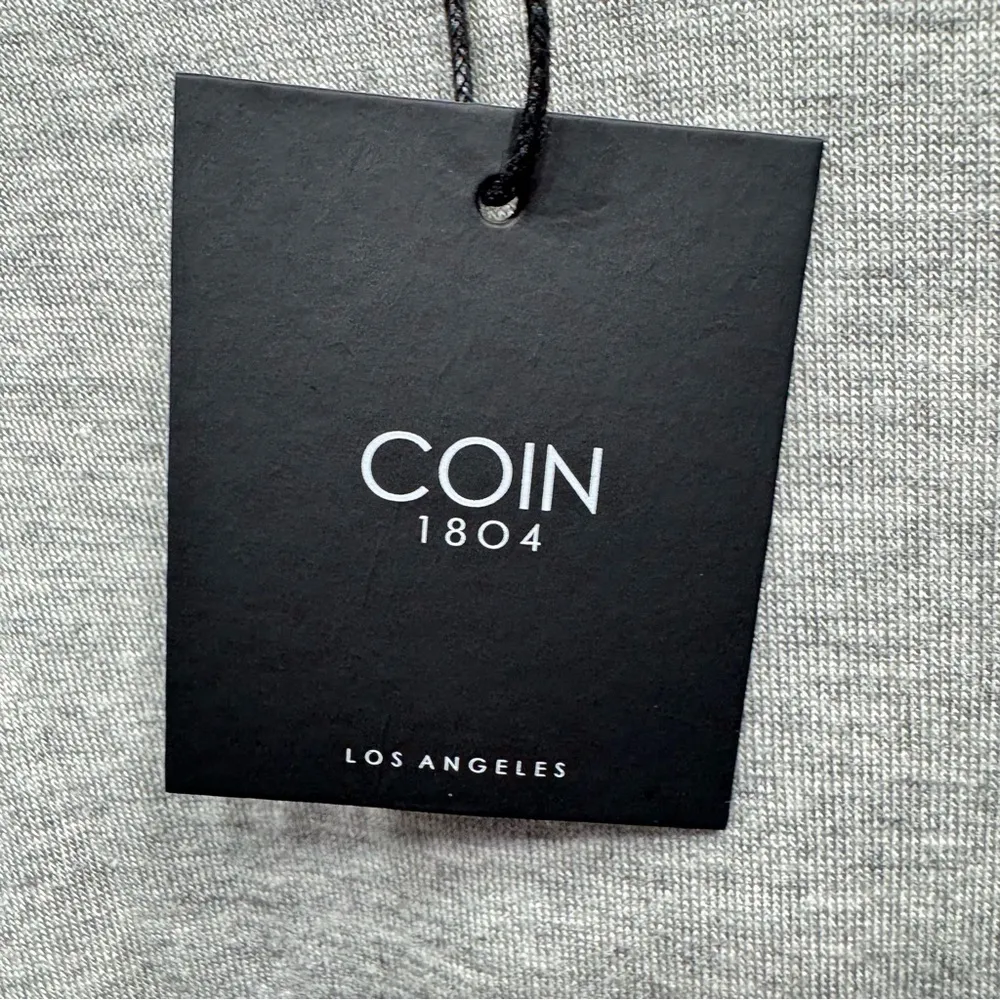 Coin 1804 Heather Gray V Neck Layered Knit Half Sleeve Top Size Small NEW - Image 9