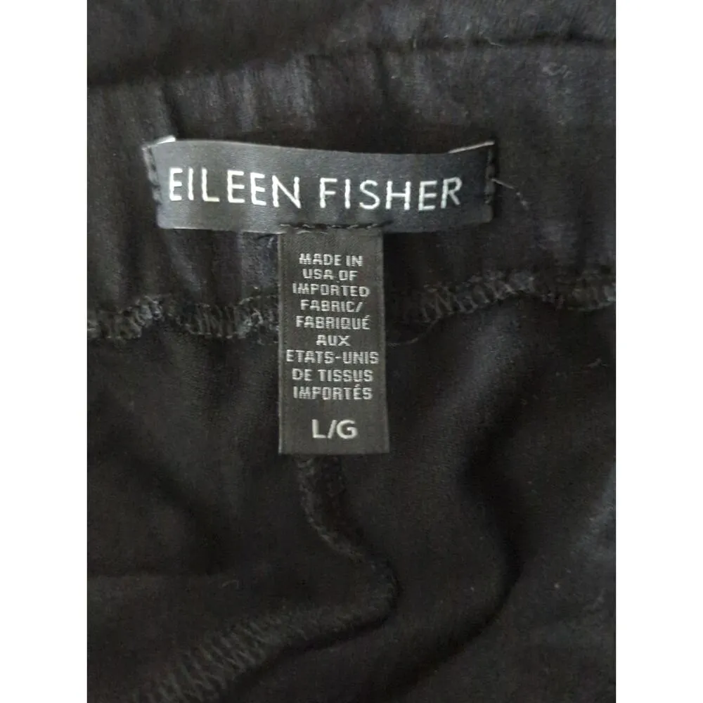 Eileen Fisher Womens Black Pull On Pants Casual Athleisure‎ Size L - Image 10