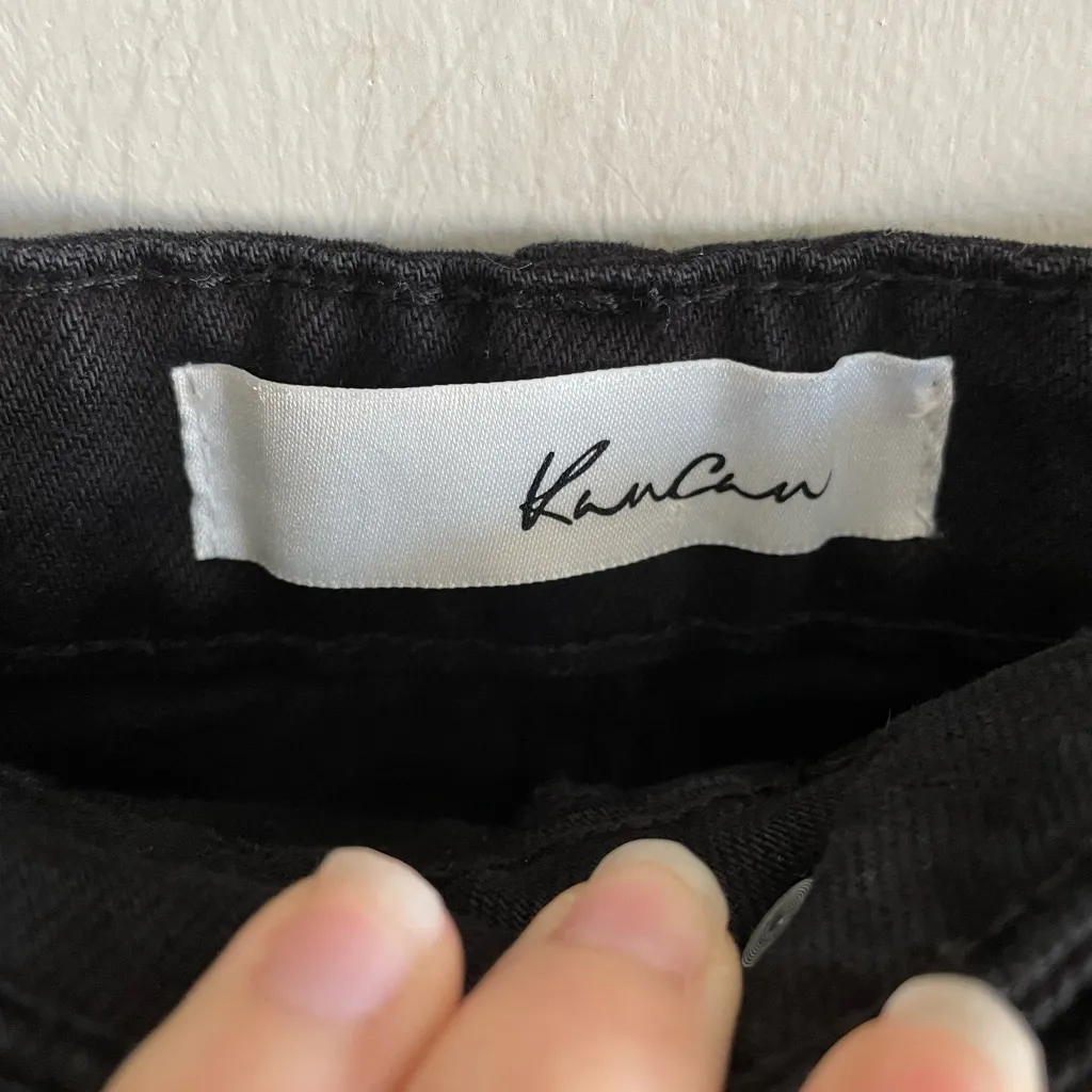 KanCan black distressed Jean shorts Size M - Image 3