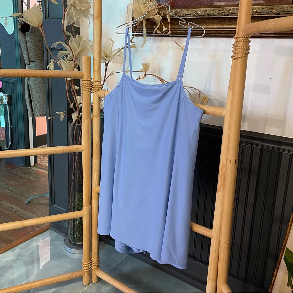 Old Navy Powersoft Cami Periwinkle Dress Shelf Bra & Shorts - Sz XXL 💚🎀 - Image 5