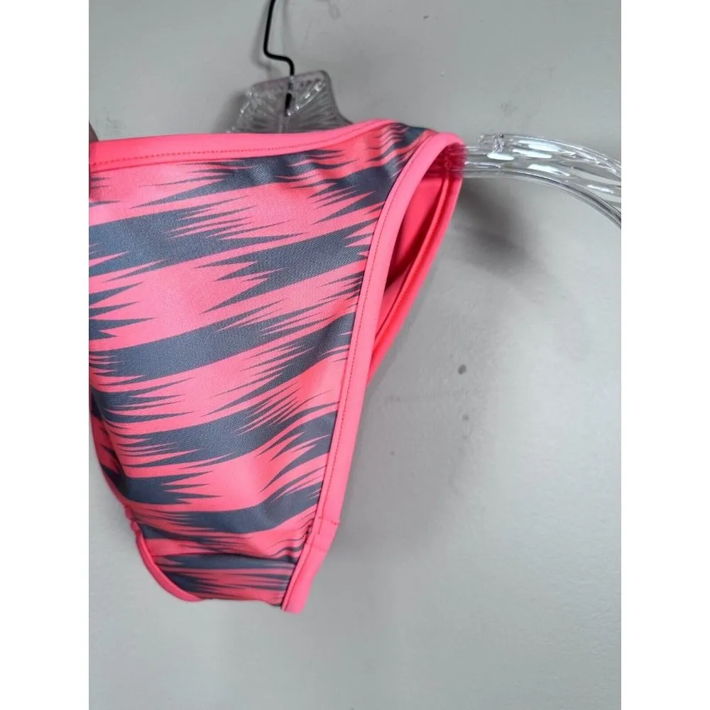 Chubbies Bikini Bottom Womens Small Coral Gray Tribal Aztec Print Swimsuit - Image 7