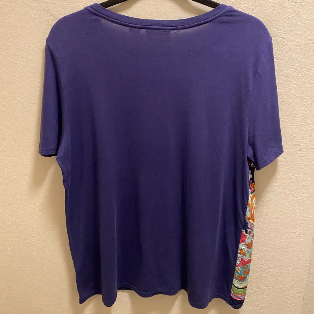 Anthropologie Maeve Scarf Paisley Print Layer Tee Size Medium - Image 8