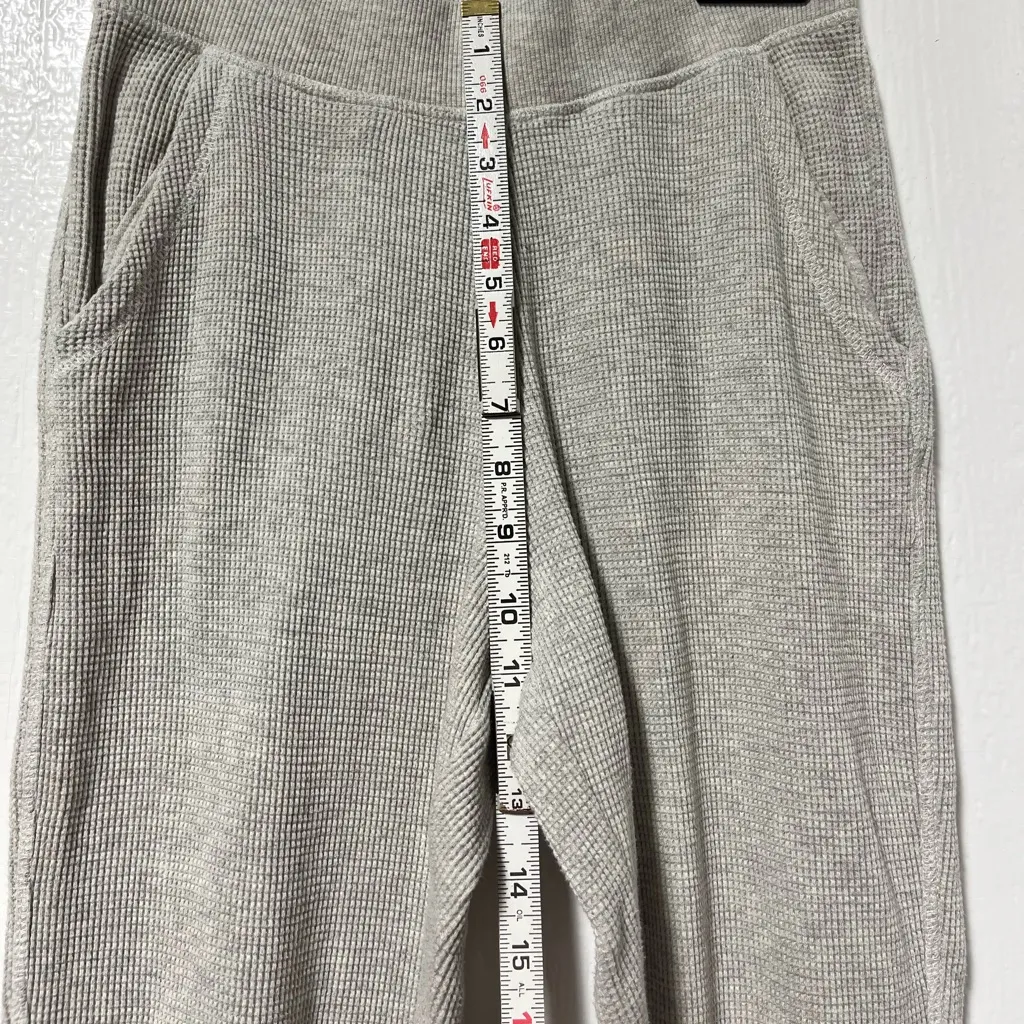 Pact Organic Cotton gray waffle knit joggers with pockets size XS - Image 8