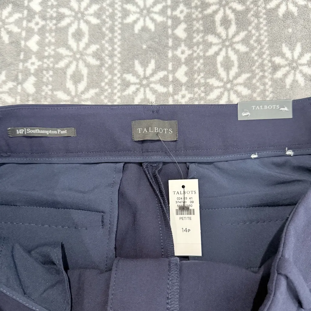 NWT‎ Talbots Southamptons Dress Pants In Indigo Size 14 Petite Workwear Career - Image 5