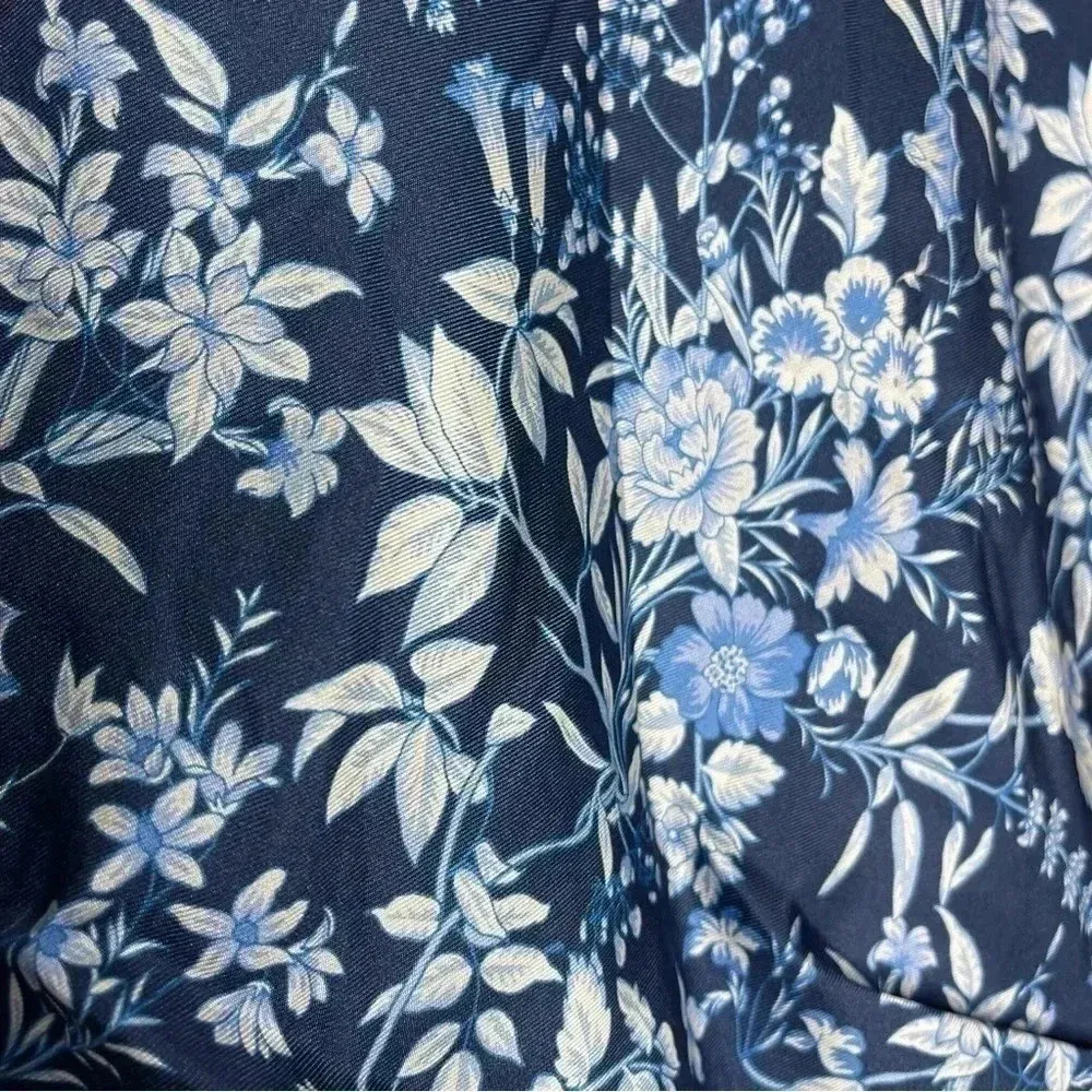 J. McLaughlin Small Sleeveless Navy Marissa Dress Amelia Blue Floral Size Small - Image 3