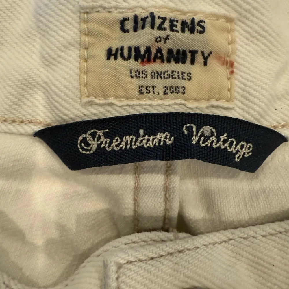 Citizens of Humanity COH Dree Crop High Rise Slim Straight Jeans Off White 26 - Image 9