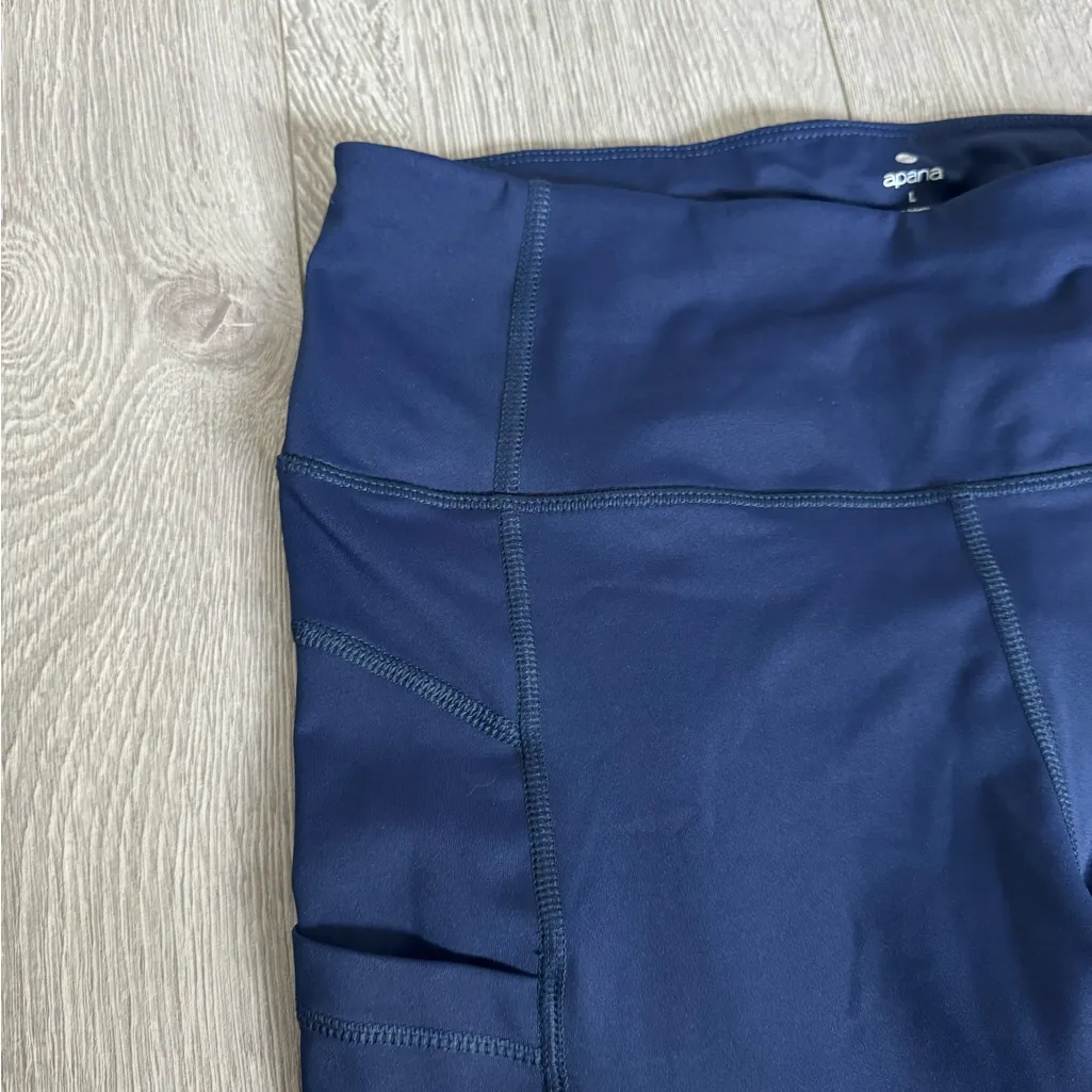 Apana Navy Blue Athletic Cropped Leggings - Image 3
