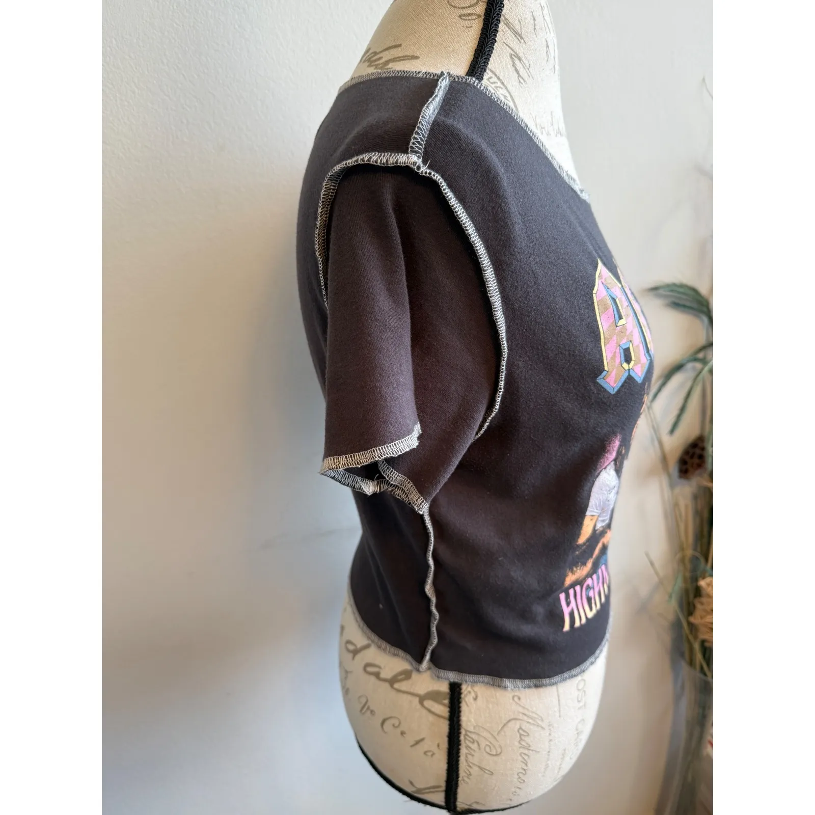 AC/DC Highway to Hell Crop Top Rock‎ Band Graphic T Shirt Womens Large - Image 3