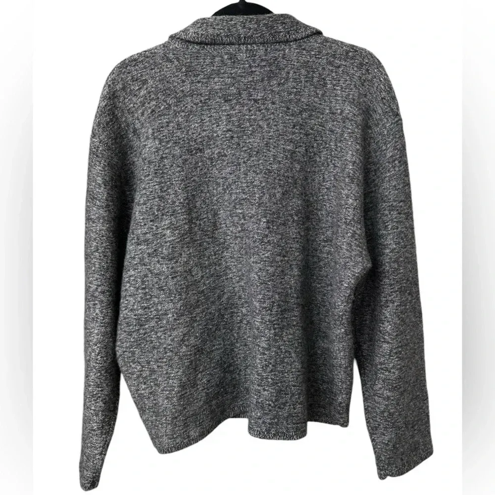 Herman Geist Wool‎ Sweater Jacket Women’s Medium Dark Gray, Button Down Gray - Image 8
