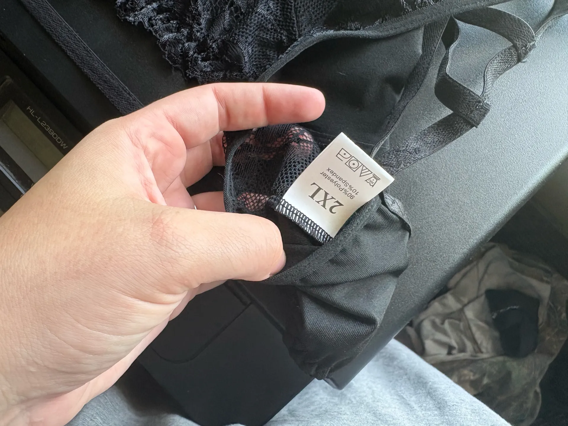 Bralette Black Size XXL - Image 2