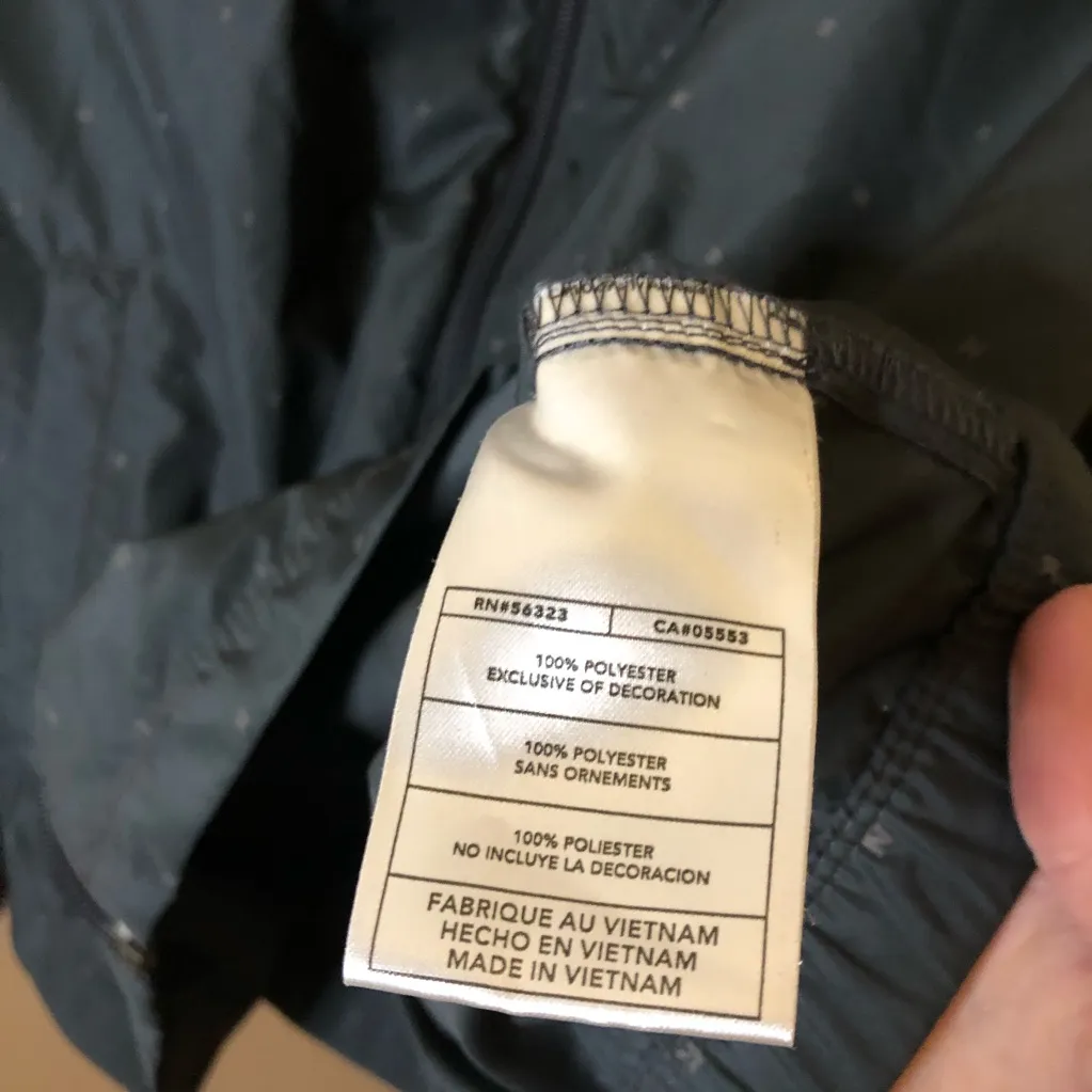 Nike All‎ Over Logo Pullover Windbreaker Jacket Black Size Small - Image 5