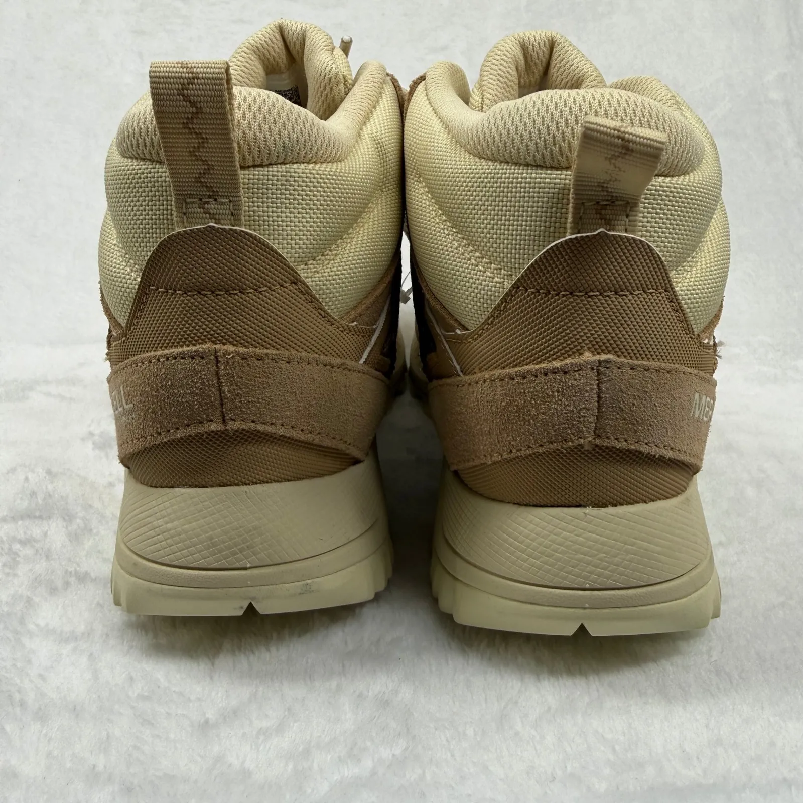 Merrell Women Size 9 Moab 3 Mid Waterproof Hiking Boots Tan Suede Leather - Image 4