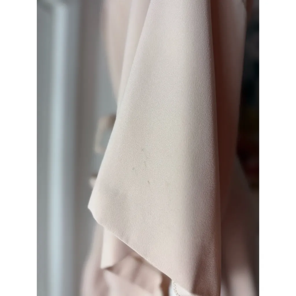 Topshop Light Pink Blush Beige Tie Waist Kimono Style Blazer Jacket Size 12 - Image 8