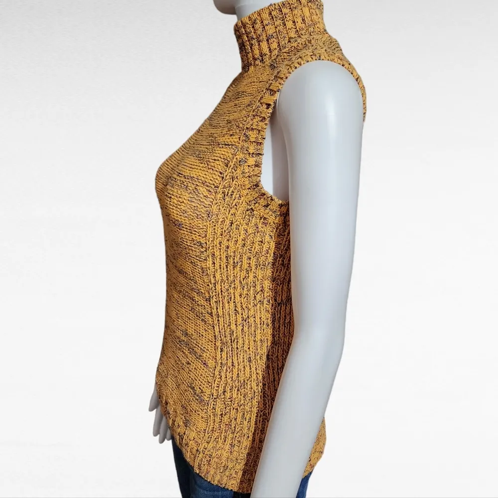 Nine West Sherbert Sleeveless Marled Mock Neck Sweater Size XS - Image 3
