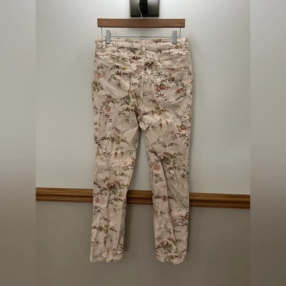 Rebecca Taylor La Vie Belle Ines Floral Ankle Cut Straight Jeans Size 29 - Image 4