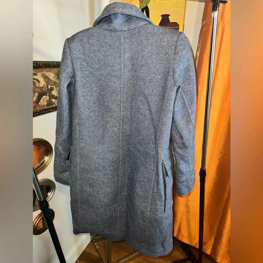 Theory Wool Blend Coat size P- Mid Blue - Flaw - Image 3