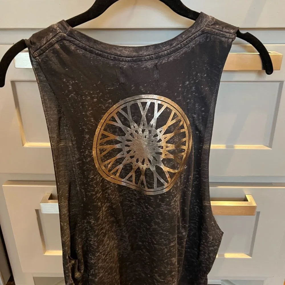 SoulCycle Women's "Dallas Crew" Burn Out Muscle Gray T-Shirt Tank Size Small GUC - Image 2