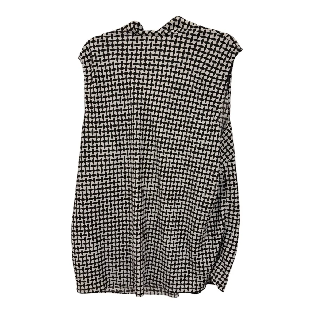 Anne Klein Plus Size Black & White Tie-Neck Blouse – Workwear or Casual Chic 3X - Image 3