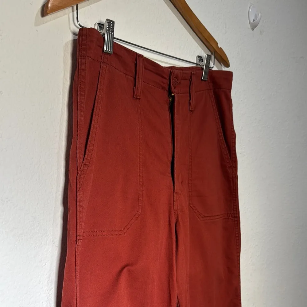 Levi's Orange Ankle Cropped Pants with Structured Fabric - Image 6