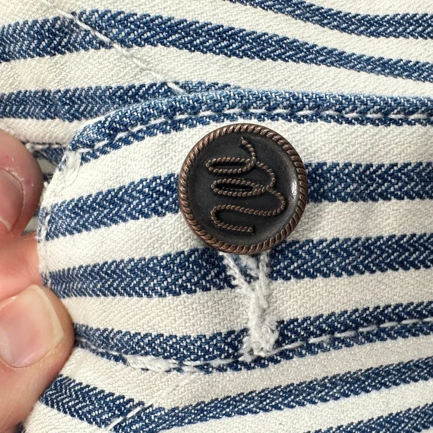 Wrangler Retro Striped Button Front Sleeveless Dress Western Size S Western - Image 6