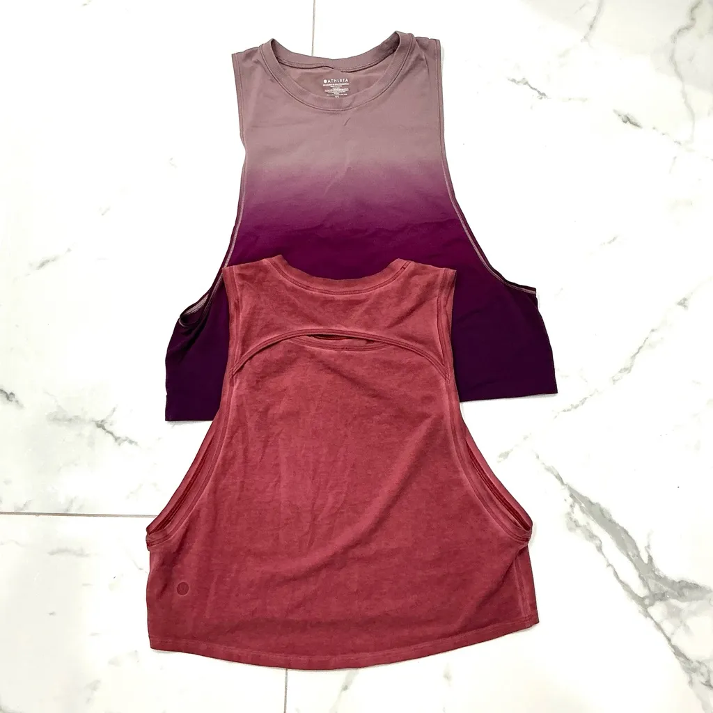 Lululemon Cropped athletic tops 🩷❤️ - Image 2