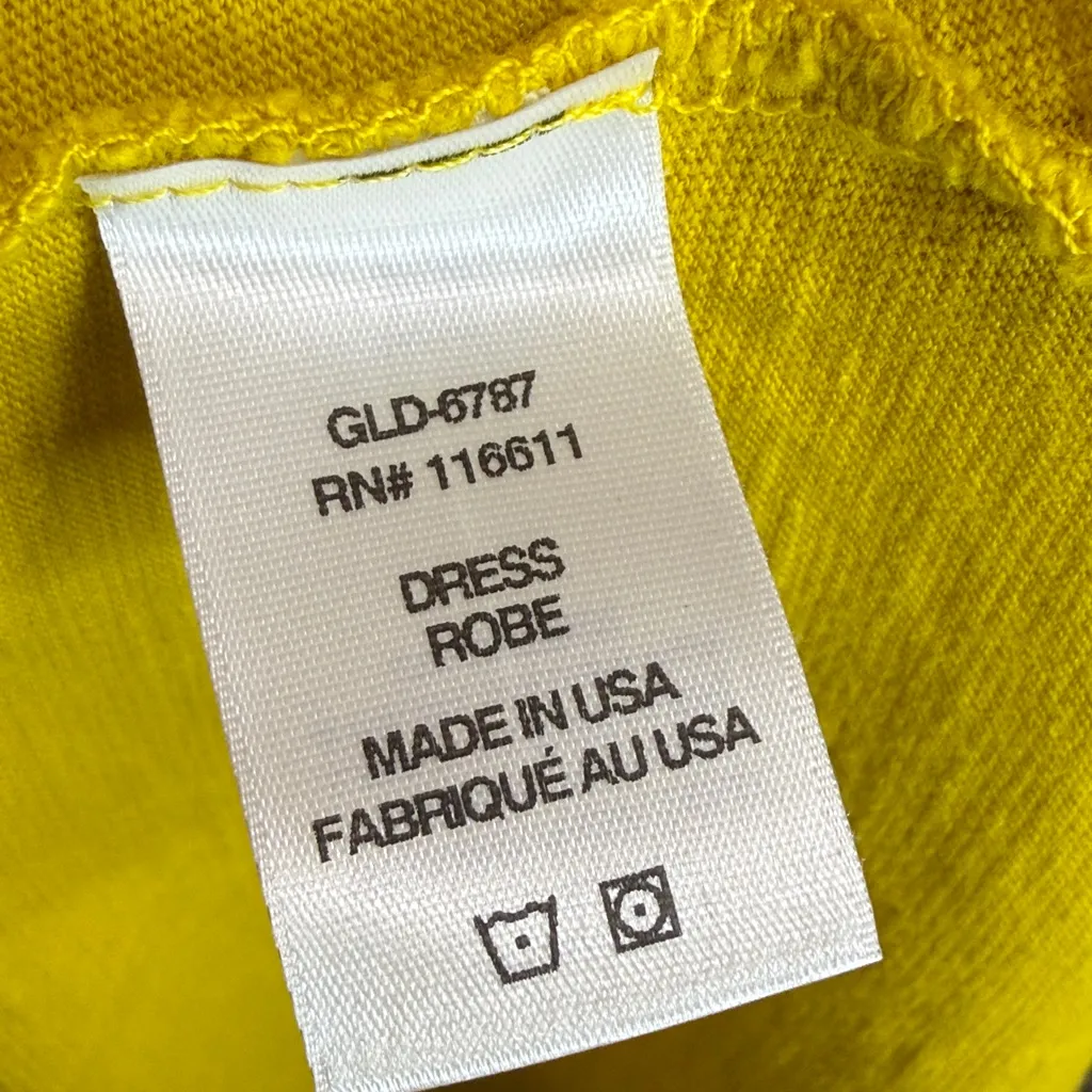 Anthropologie Amadi Twist Puff-Sleeve Mini Dress Yellow. Size M - Image 5